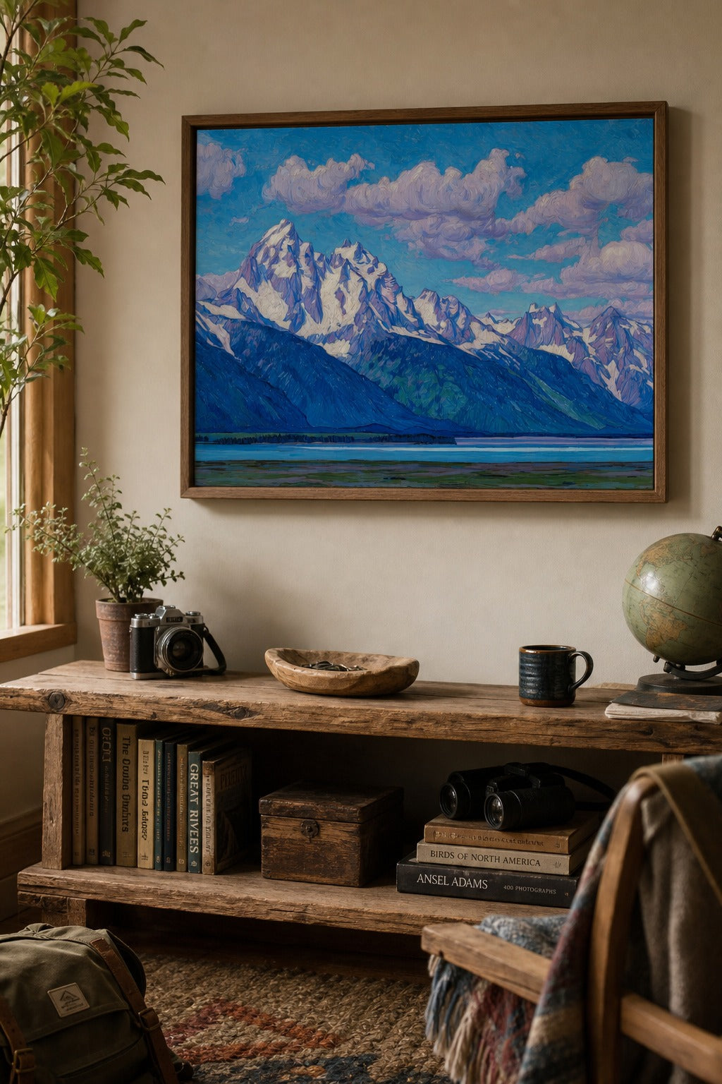 Grand Teton art print, close-up detail view