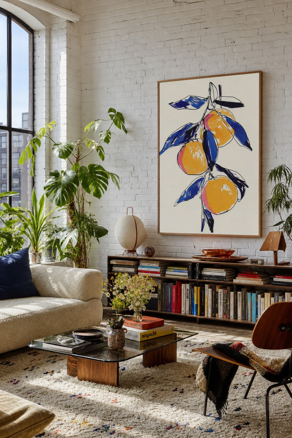 Grove & Pith art print shown to scale on a wall
