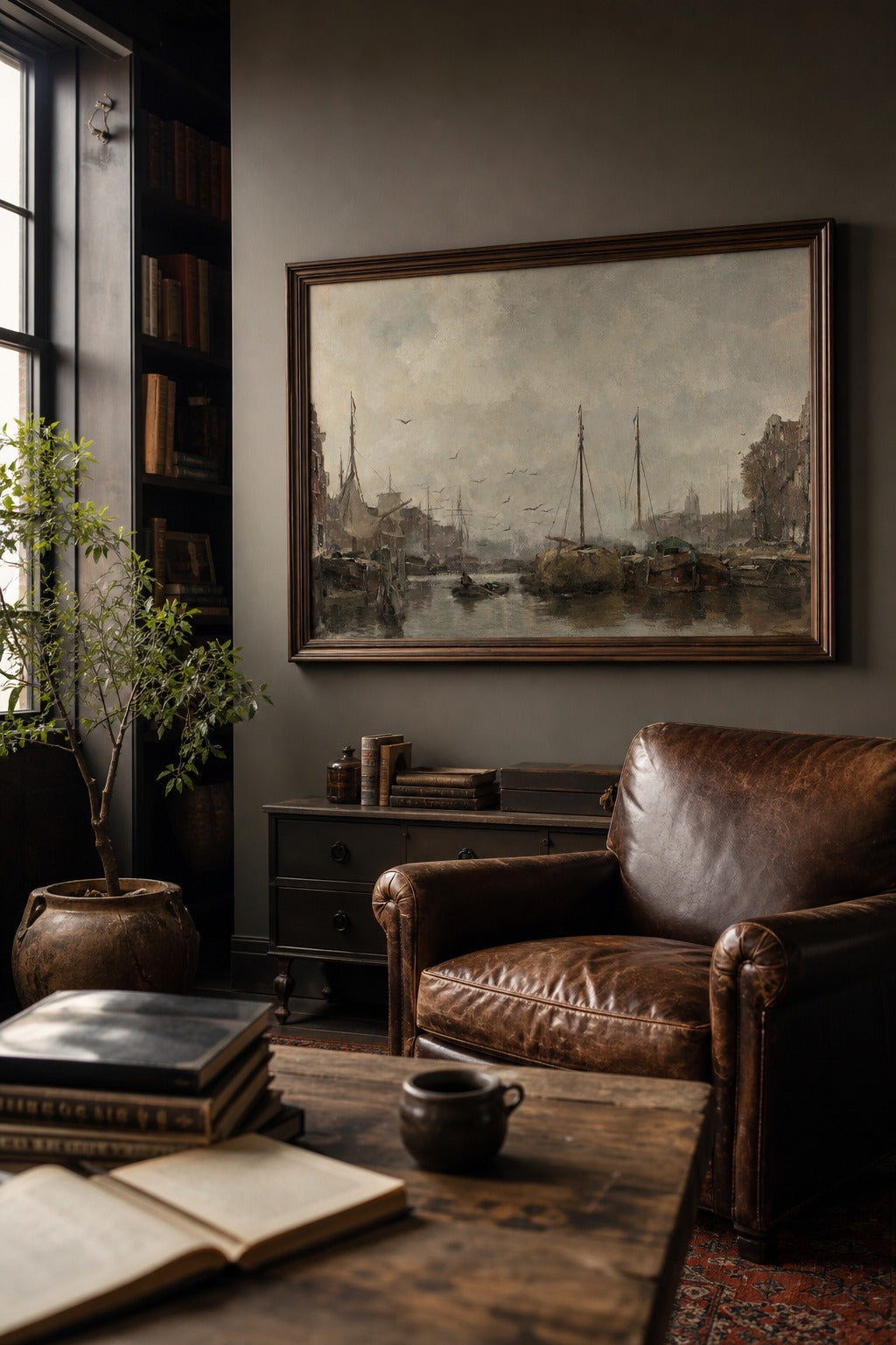 Harbor Mist art print, angled perspective view