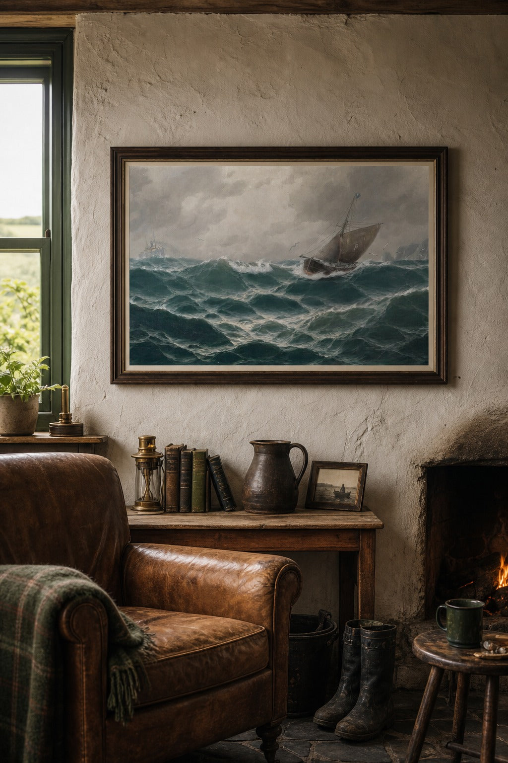 Heavy Weather art print, close-up detail view