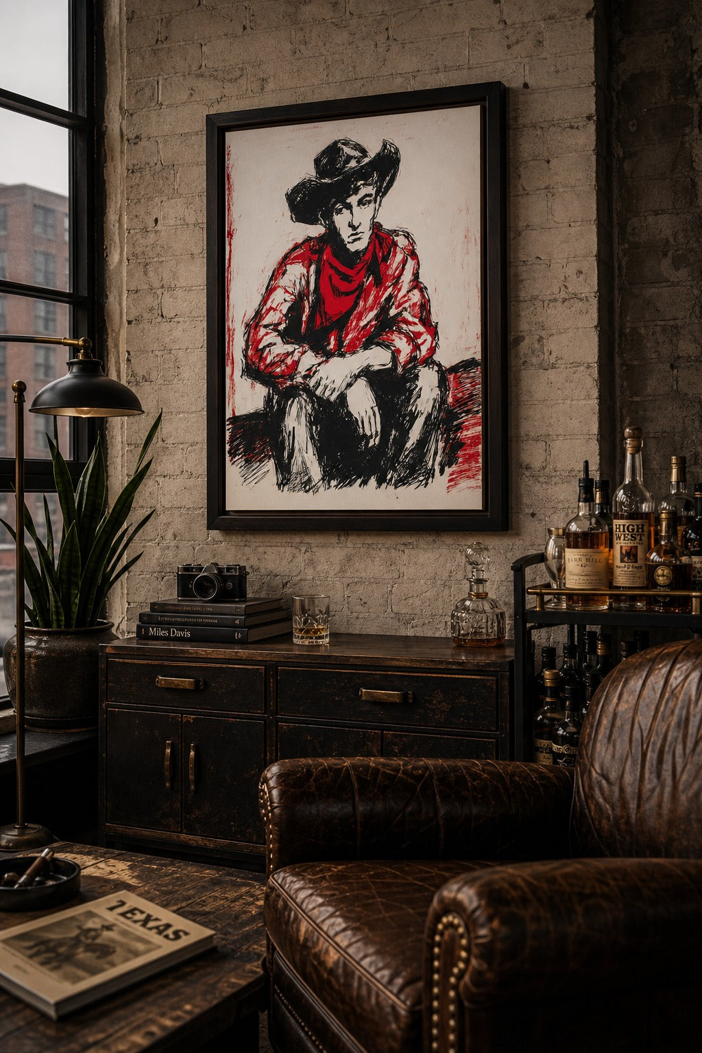 High Noon art print, close-up detail view