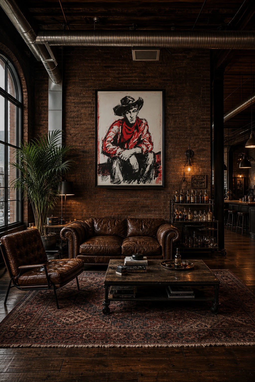 High Noon art print displayed in a modern interior