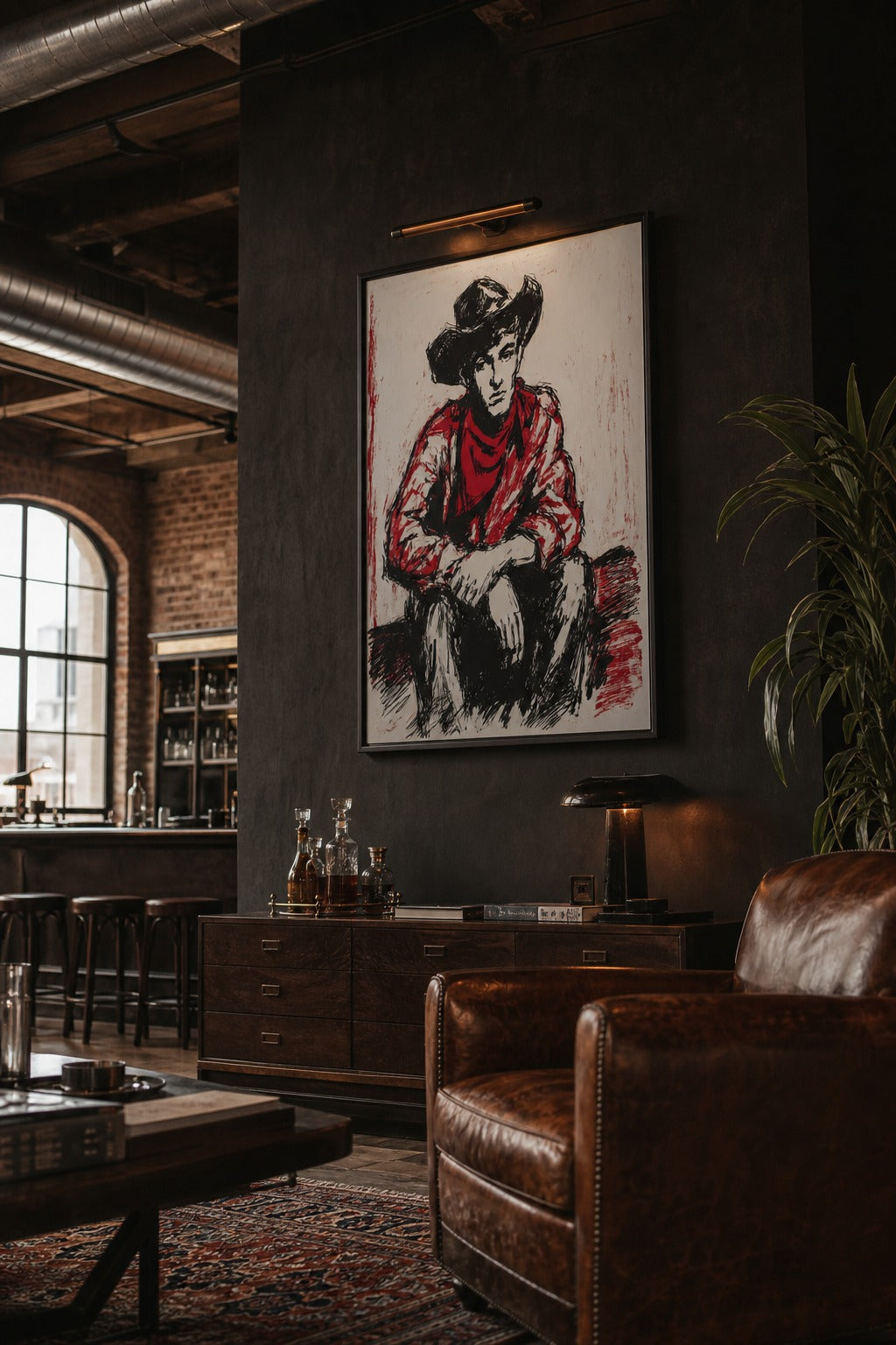 High Noon art print, angled perspective view