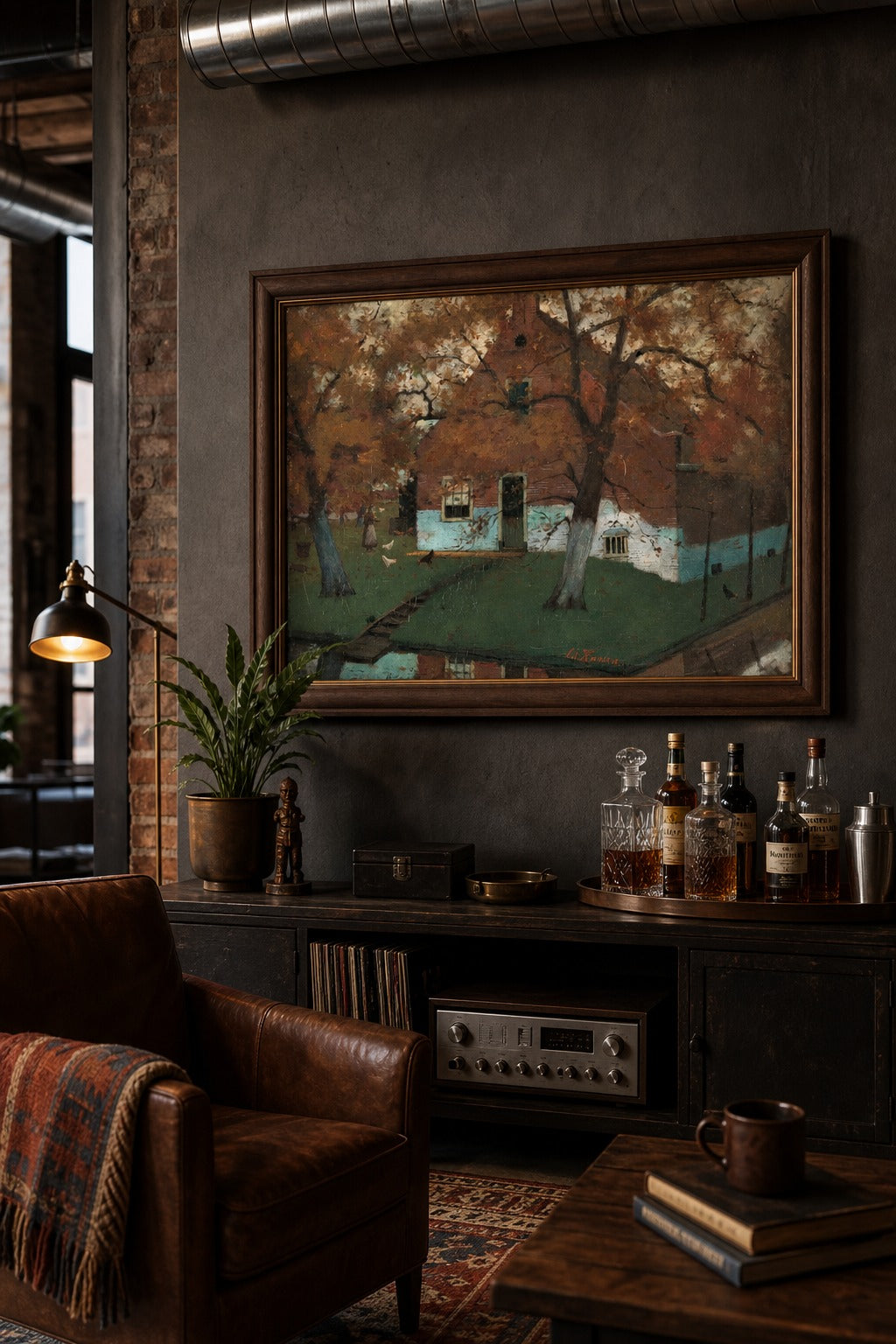 Homestead art print, close-up detail view