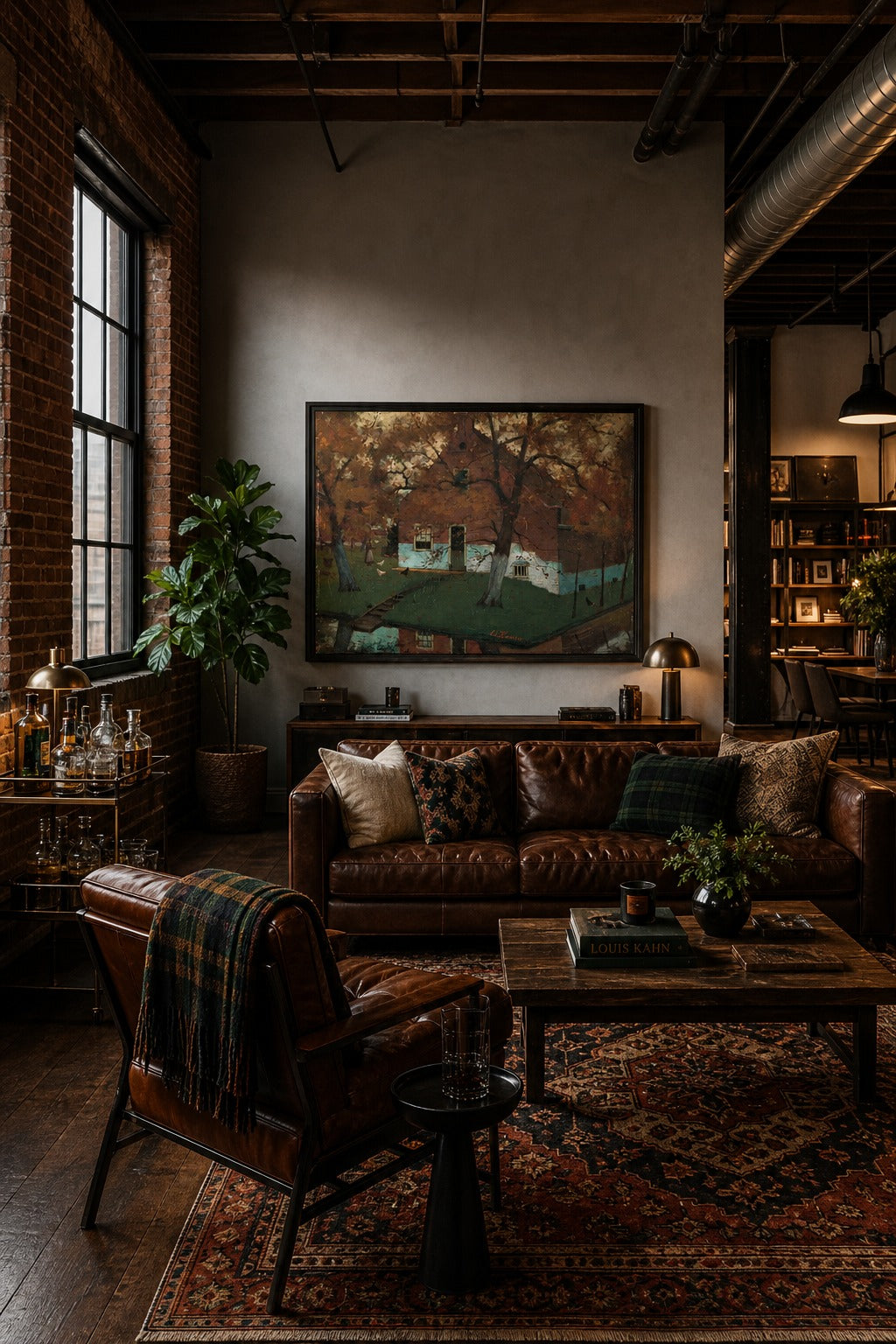 Homestead art print displayed in a modern interior