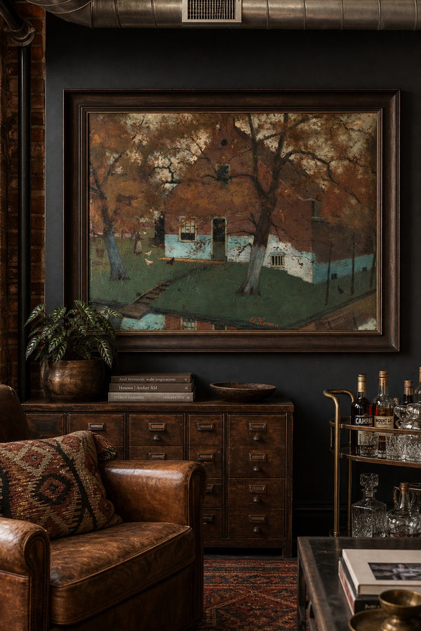 Homestead art print on white background