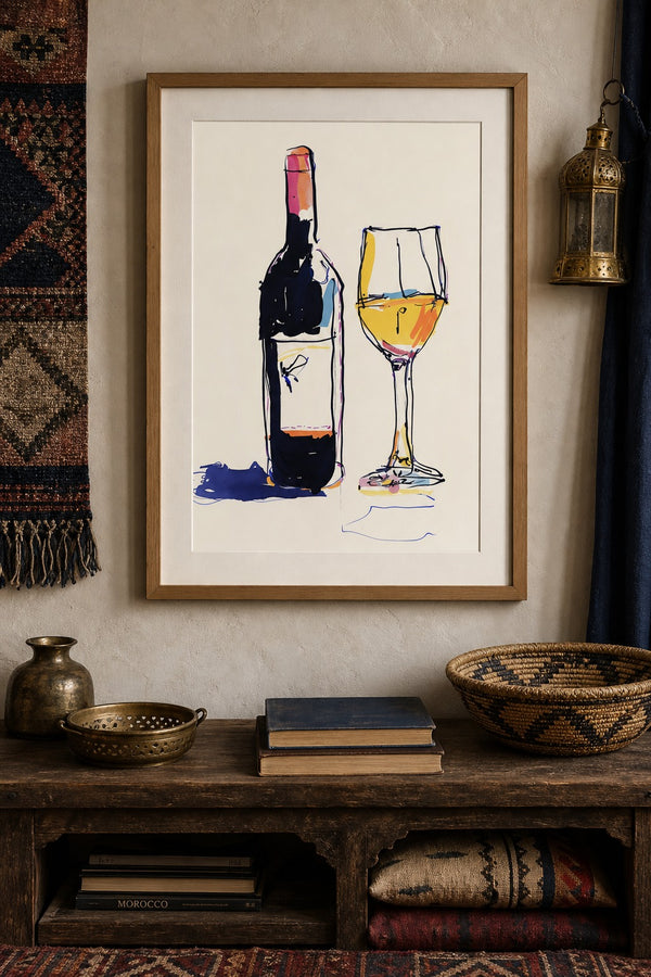 House Pour art print on white background
