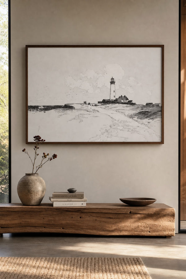 Keeper's Light art print on white background