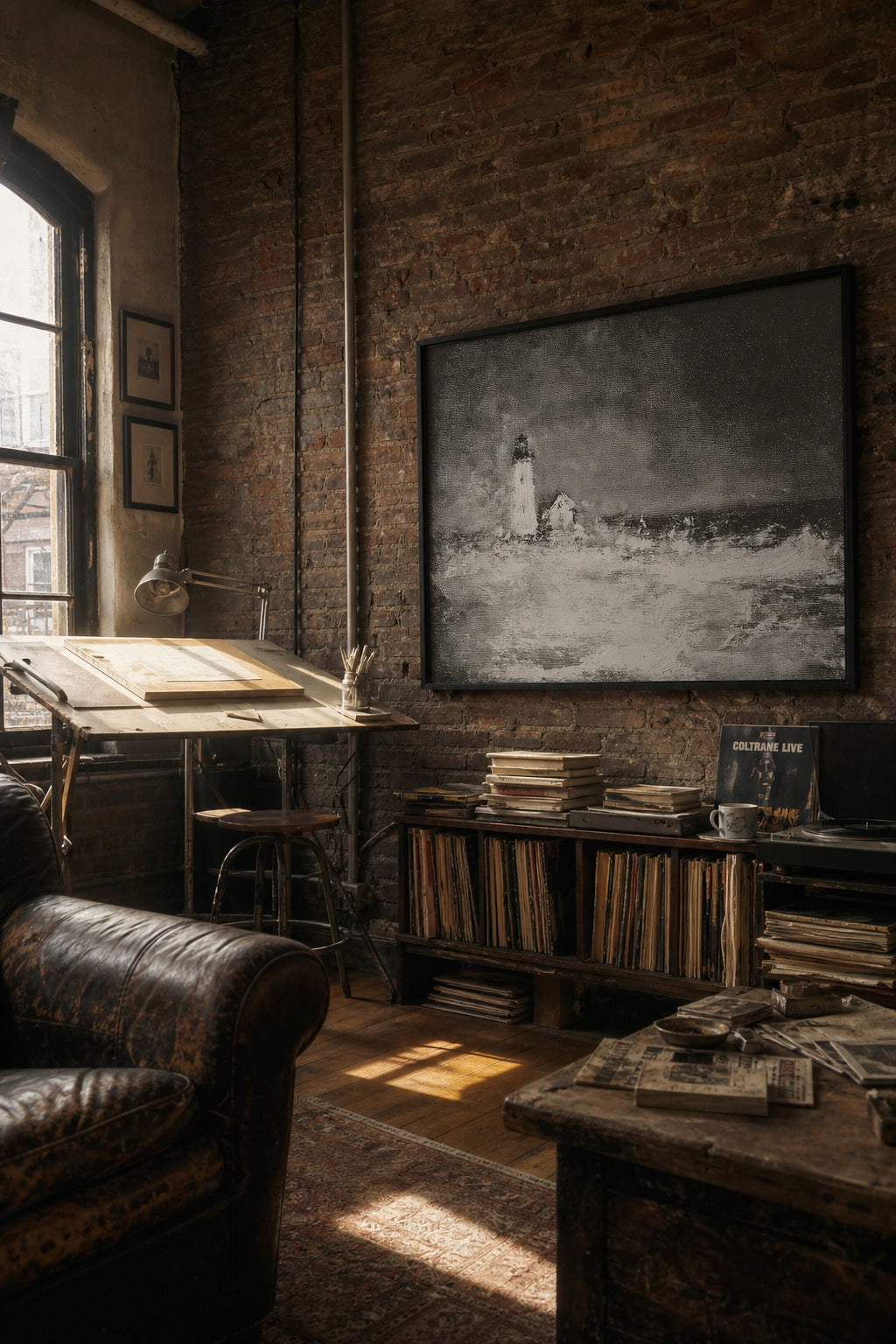 Kept Light art print, angled perspective view