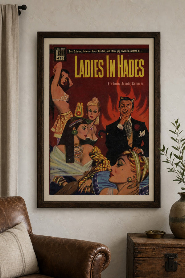 Ladies in Hades art print on white background