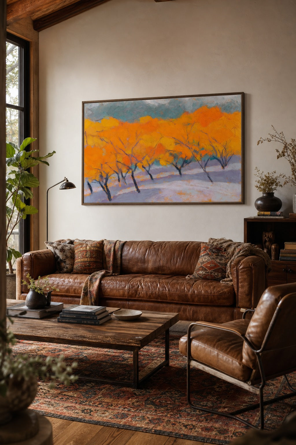 Last Blaze art print shown to scale on a wall