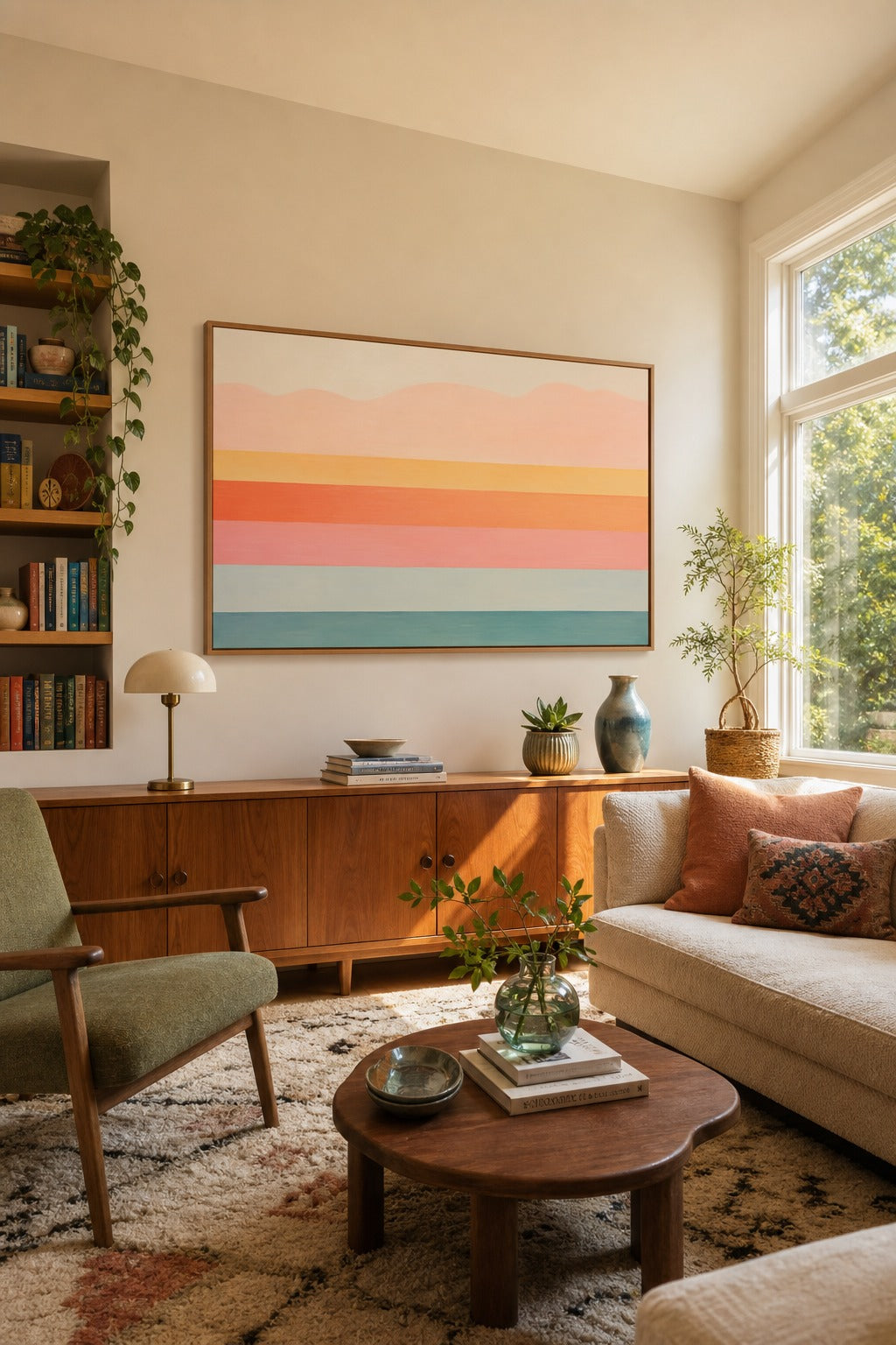 Last Light art print shown to scale on a wall