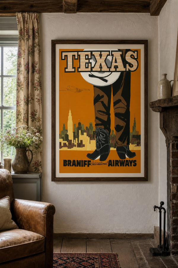 Lone Star art print on white background