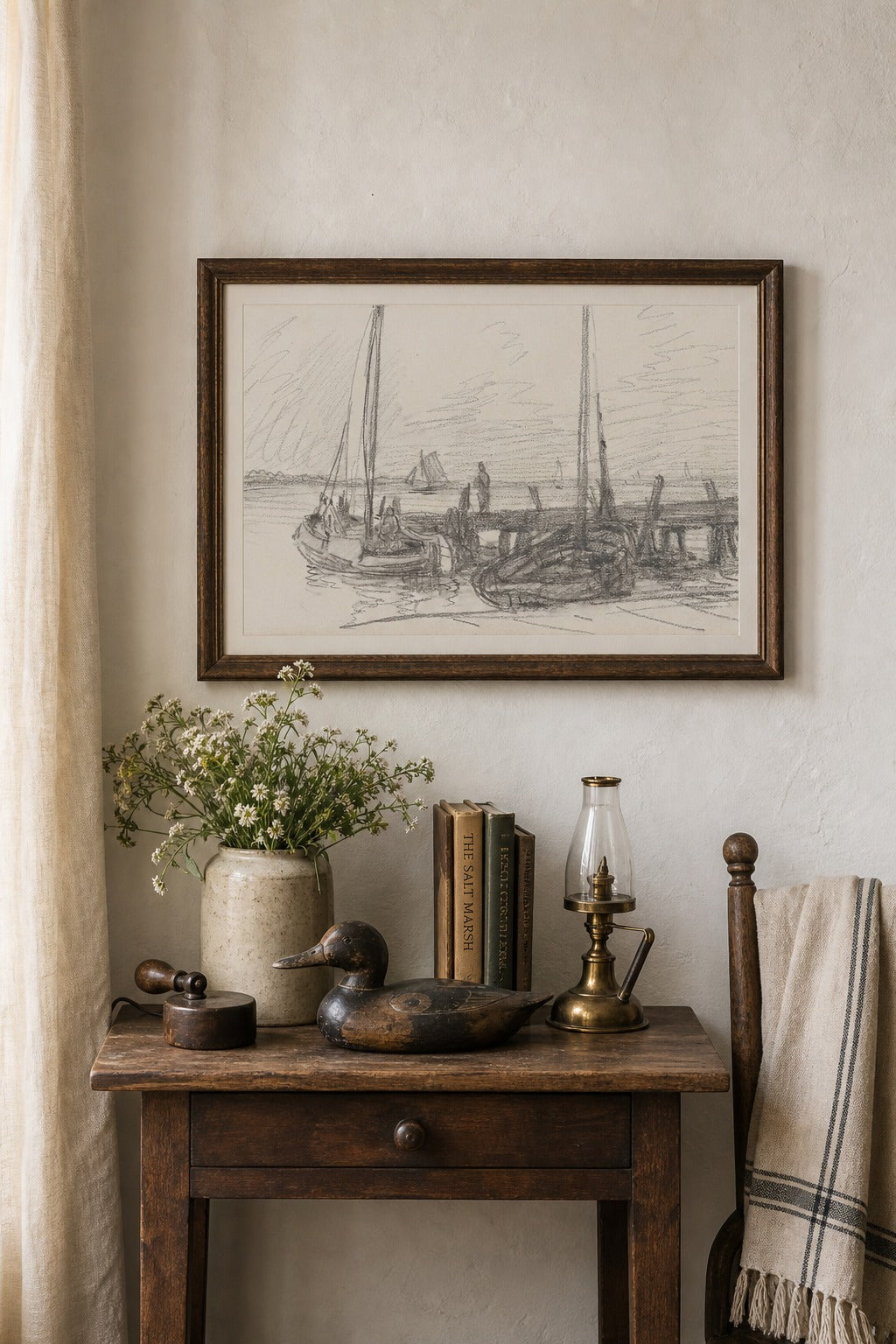 Low Tide art print, close-up detail view