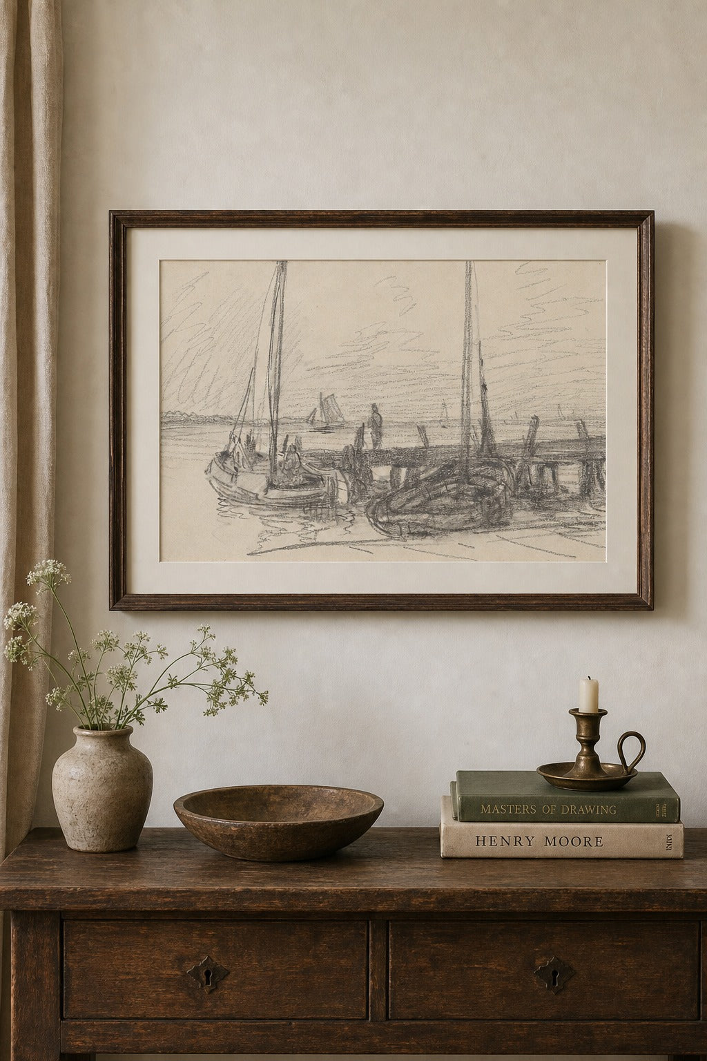 Low Tide art print on white background