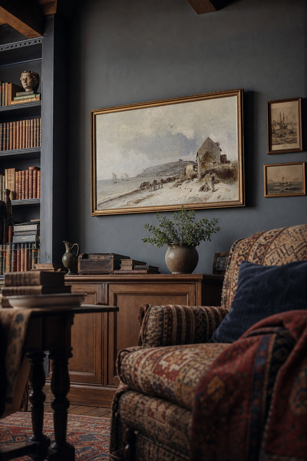 Low Tide art print, angled perspective view