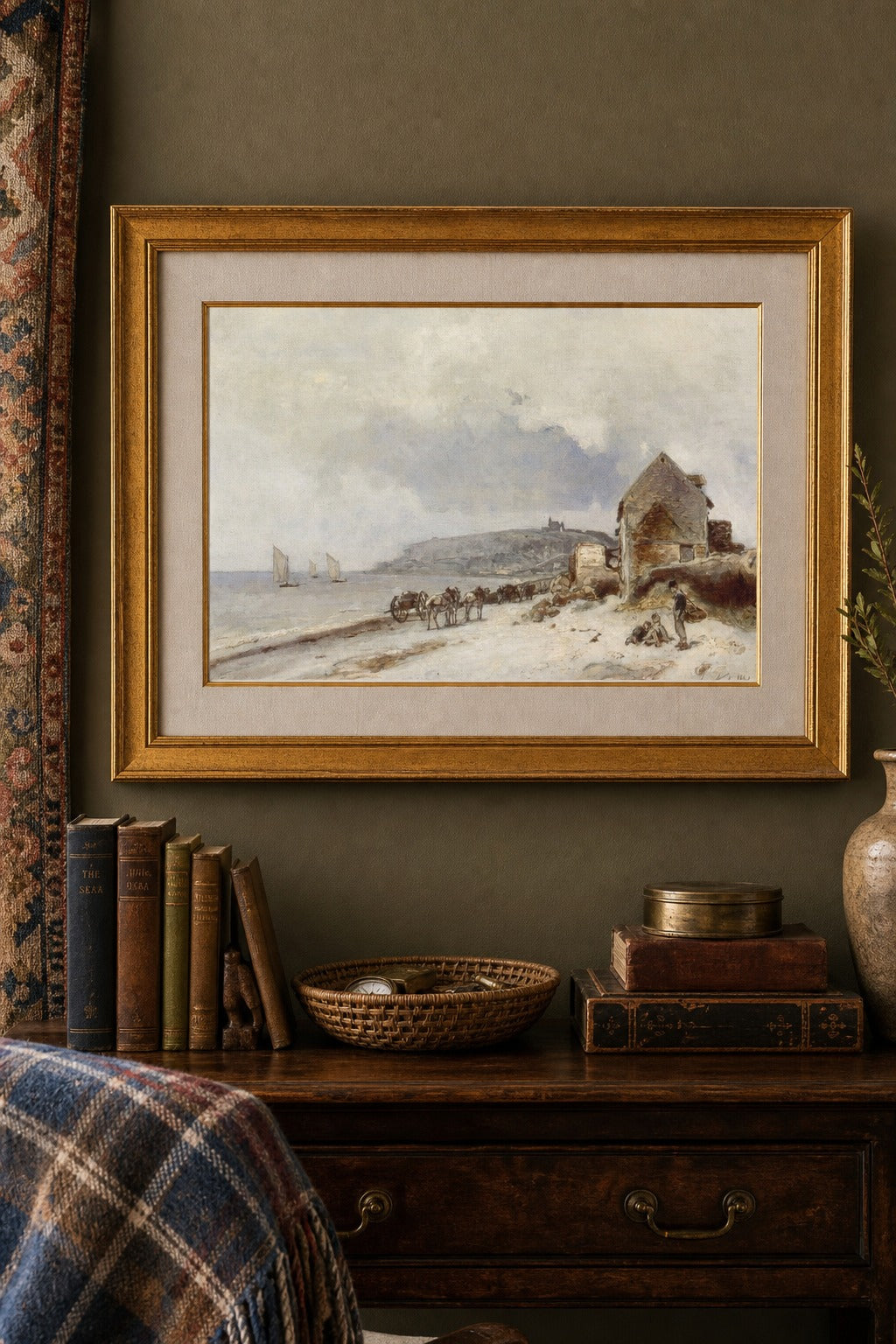 Low Tide art print on white background
