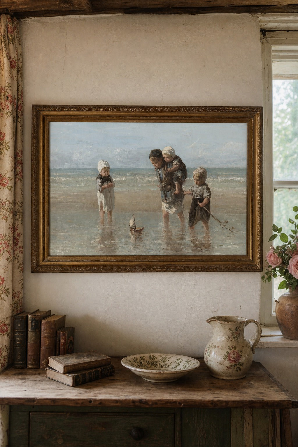 Low Tide art print on white background