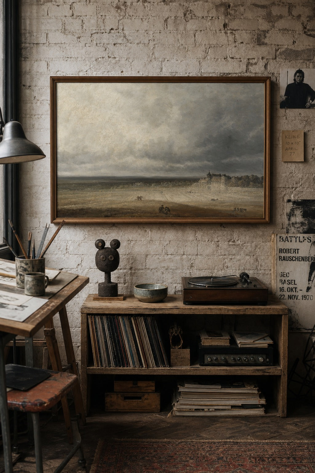 Lowland Storm art print, close-up detail view