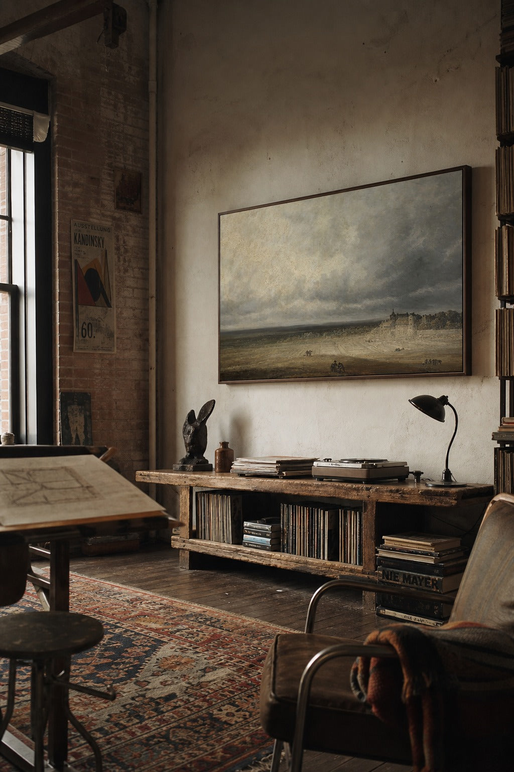 Lowland Storm art print, angled perspective view