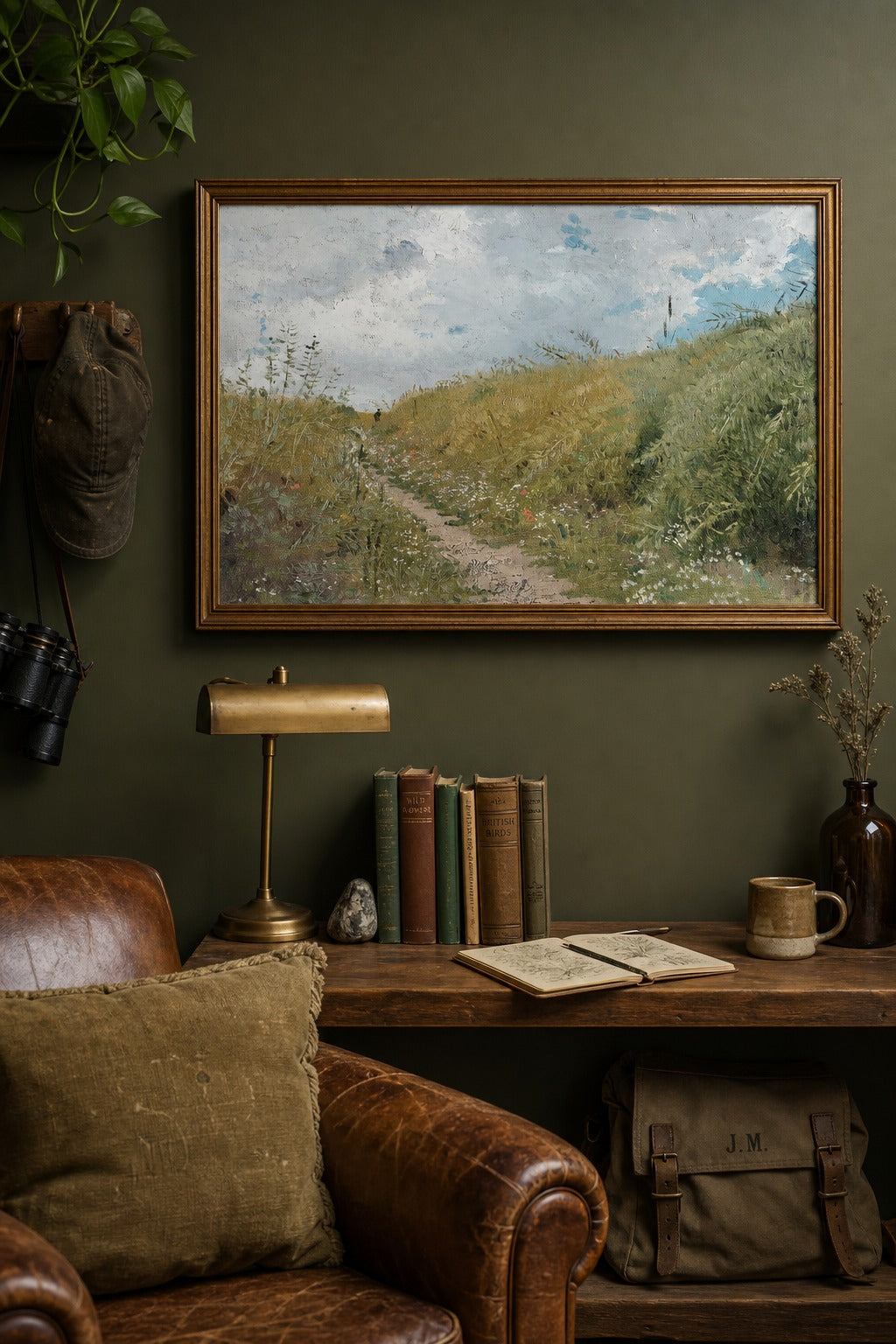 Midsummer Path art print, close-up detail view