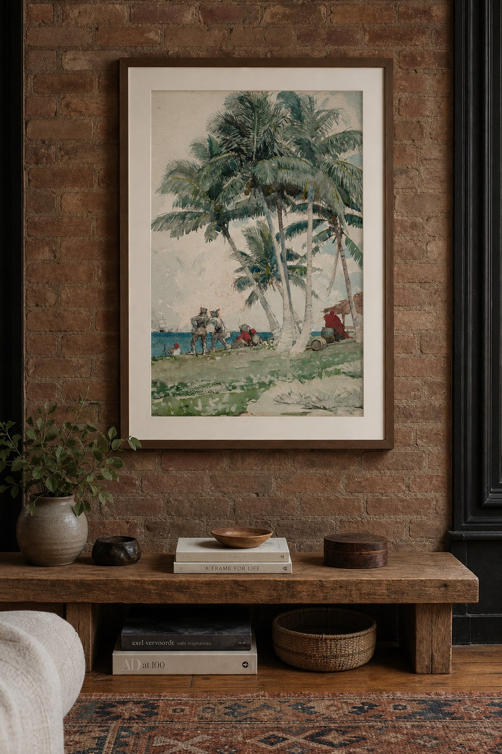 Nassau Palms art print on white background