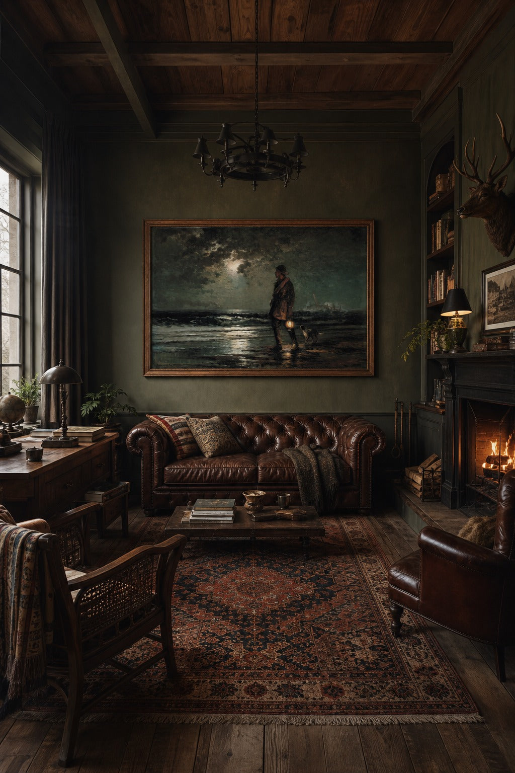 Night Watch art print displayed in a modern interior