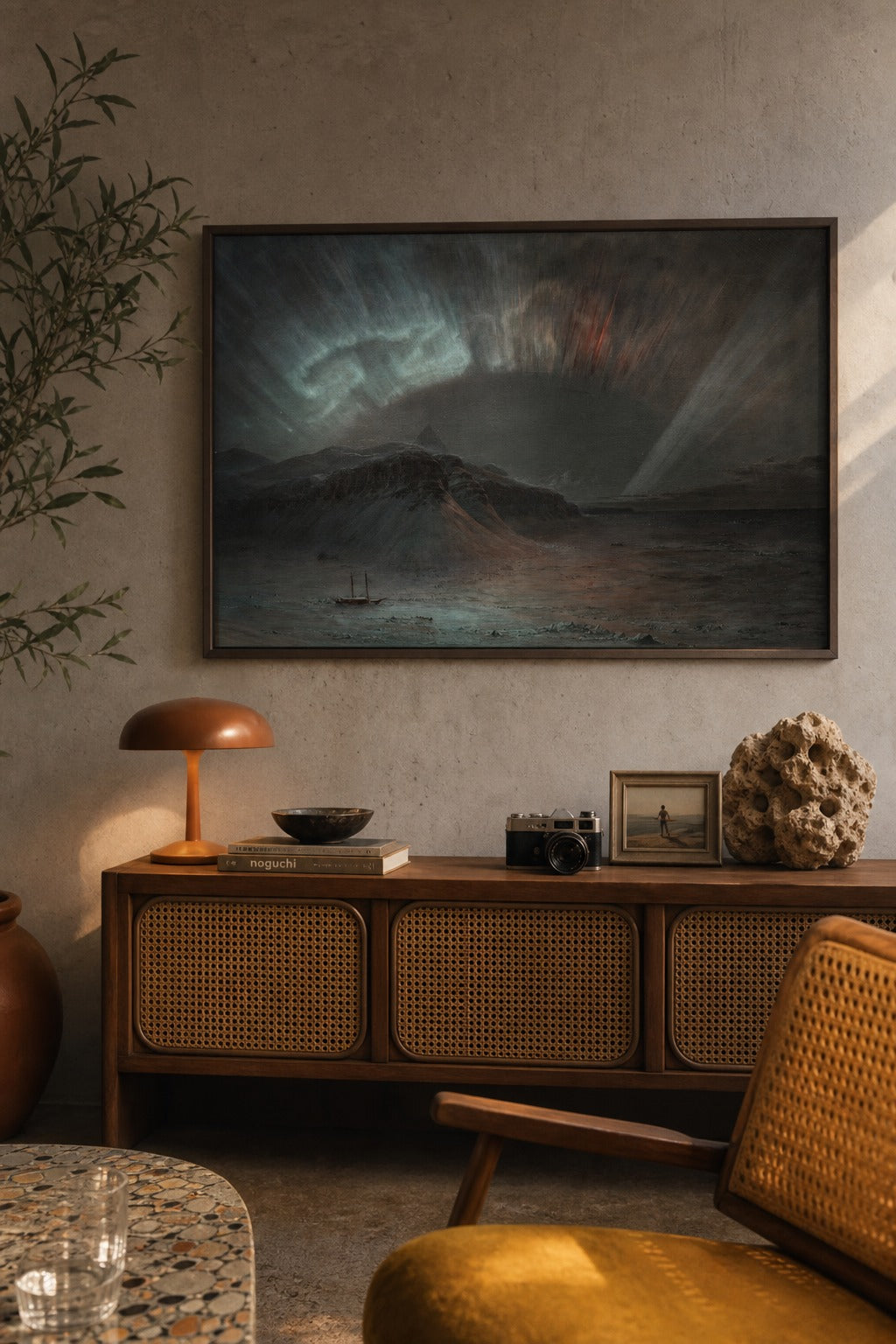 Northern Watch art print, close-up detail view