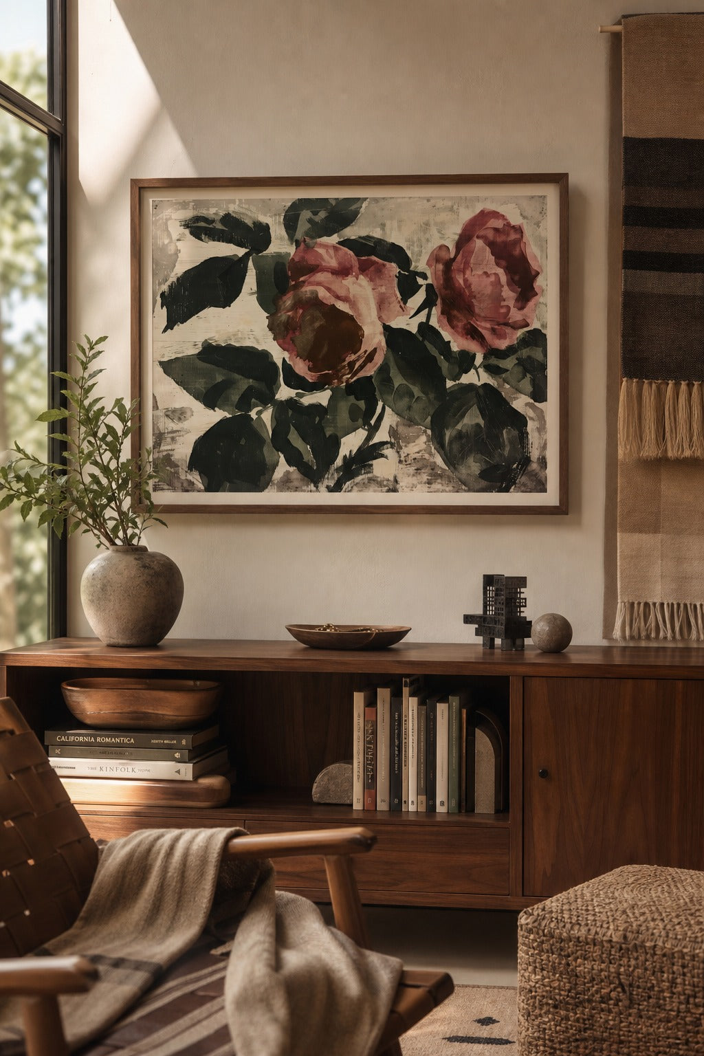 Old Bloom art print, close-up detail view