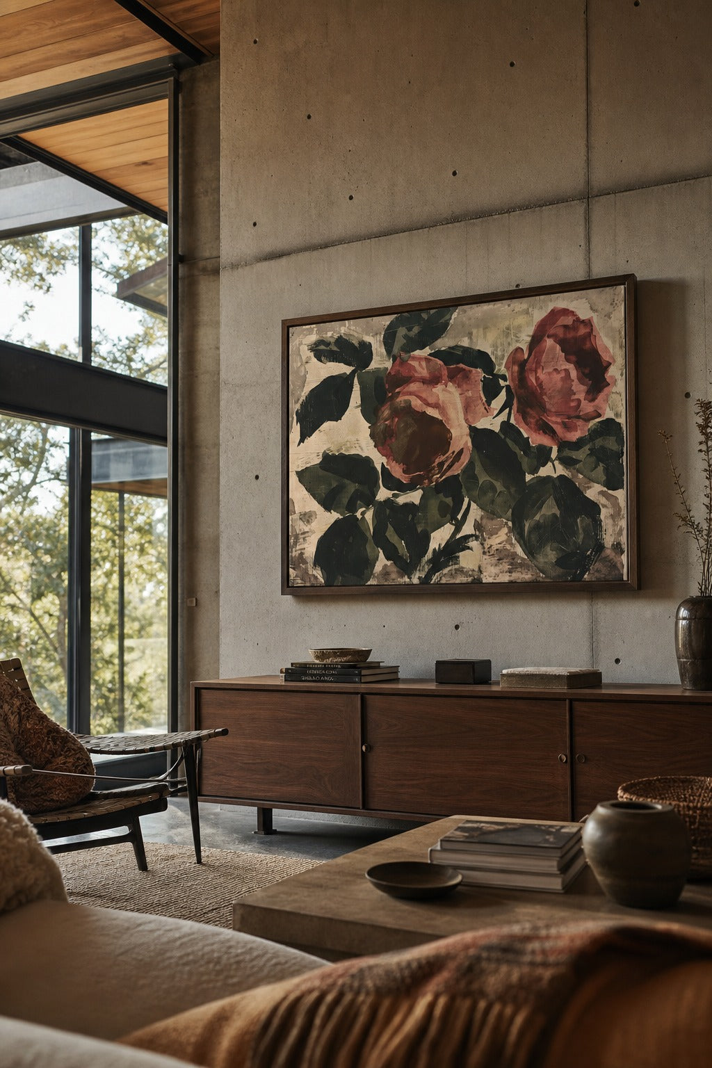 Old Bloom art print, angled perspective view