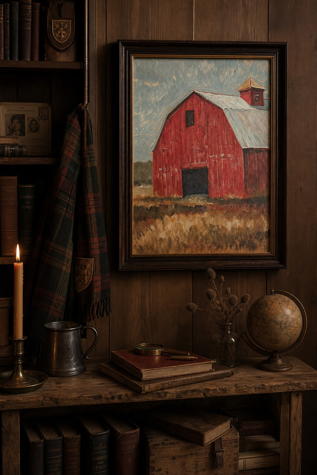 Old Gambrel art print, close-up detail view