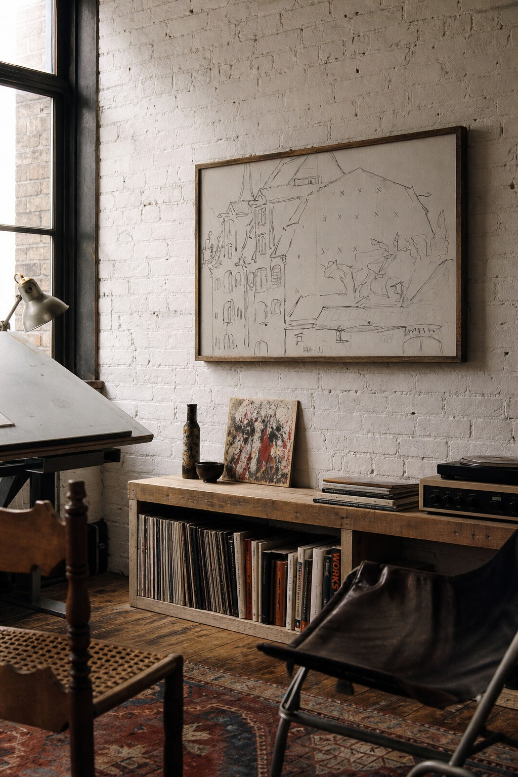 Old Quarter art print, angled perspective view