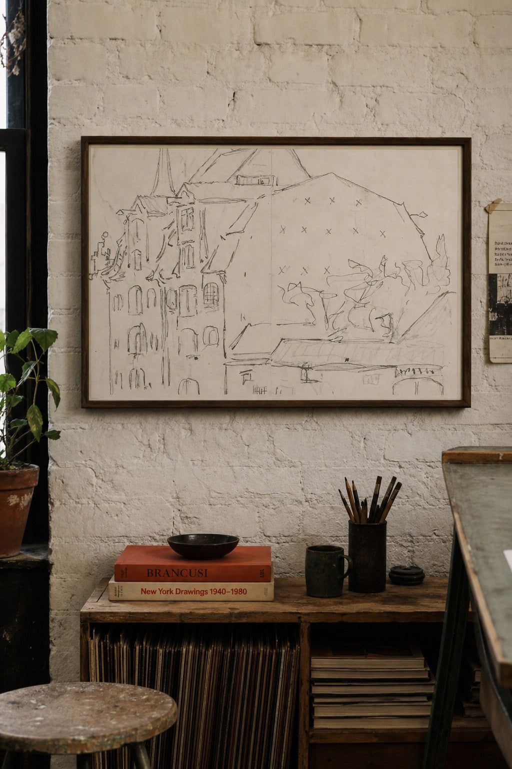 Old Quarter art print on white background