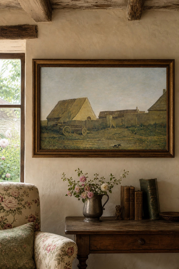Old Yard art print on white background