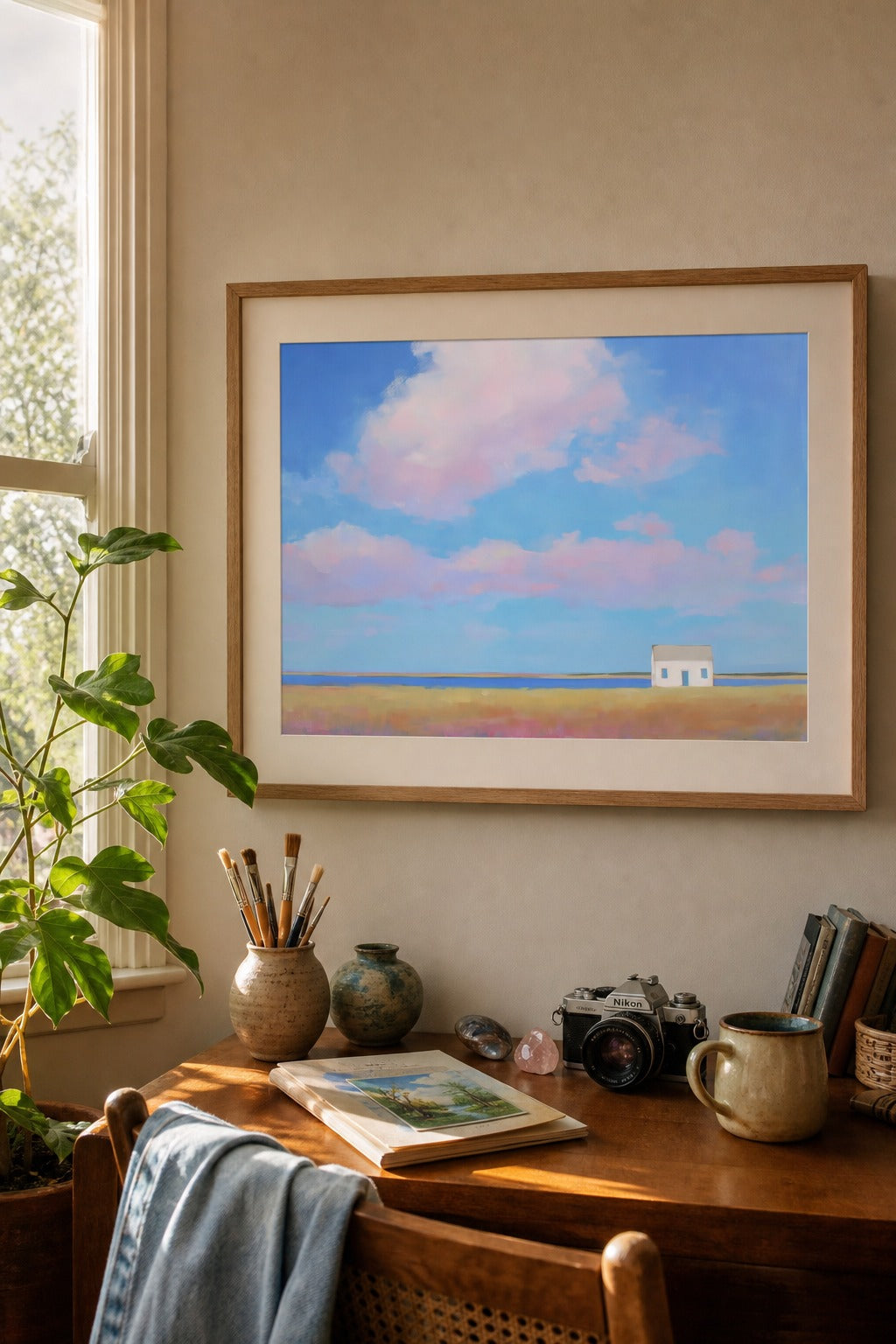 Open Skies art print, close-up detail view
