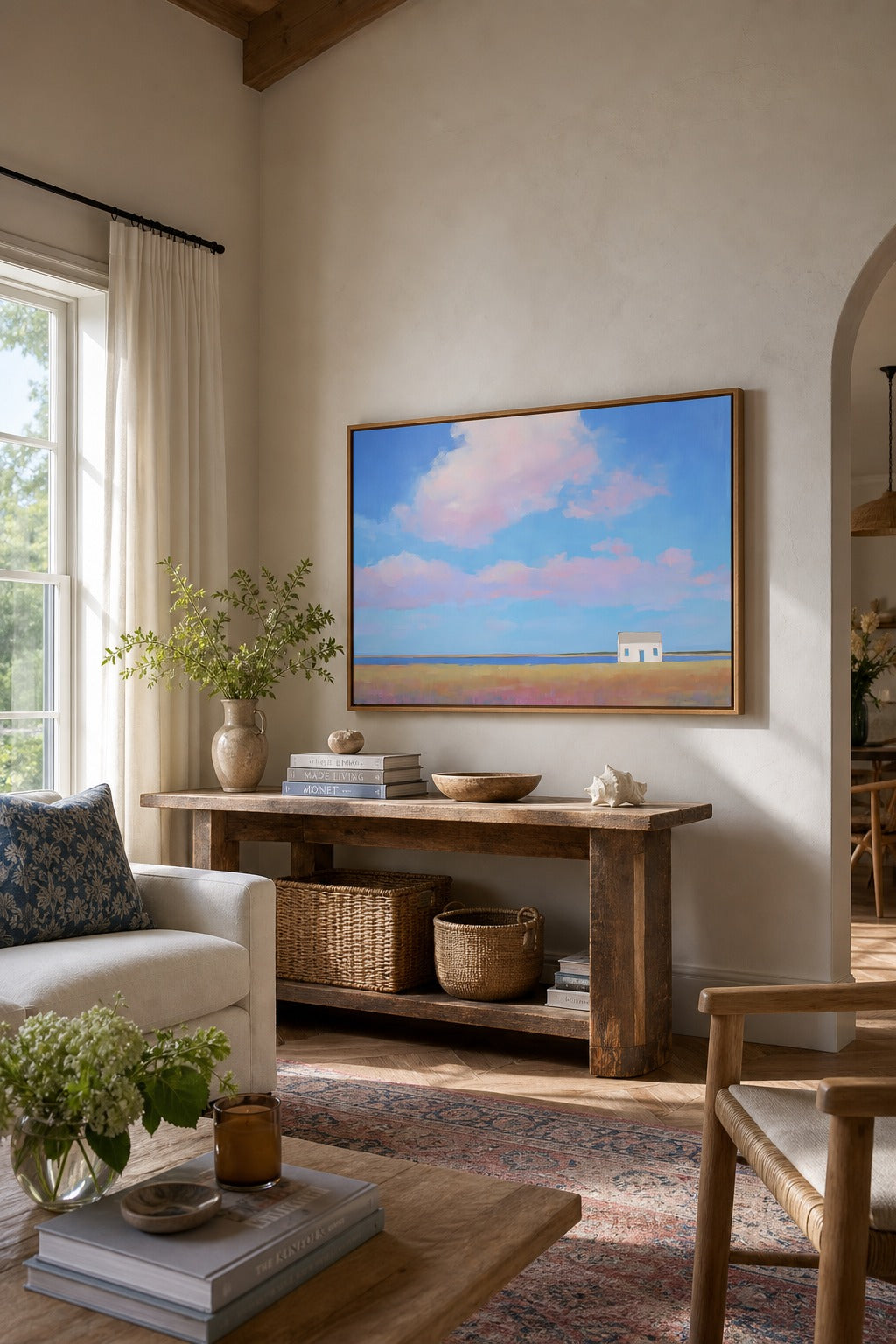 Open Skies art print, angled perspective view