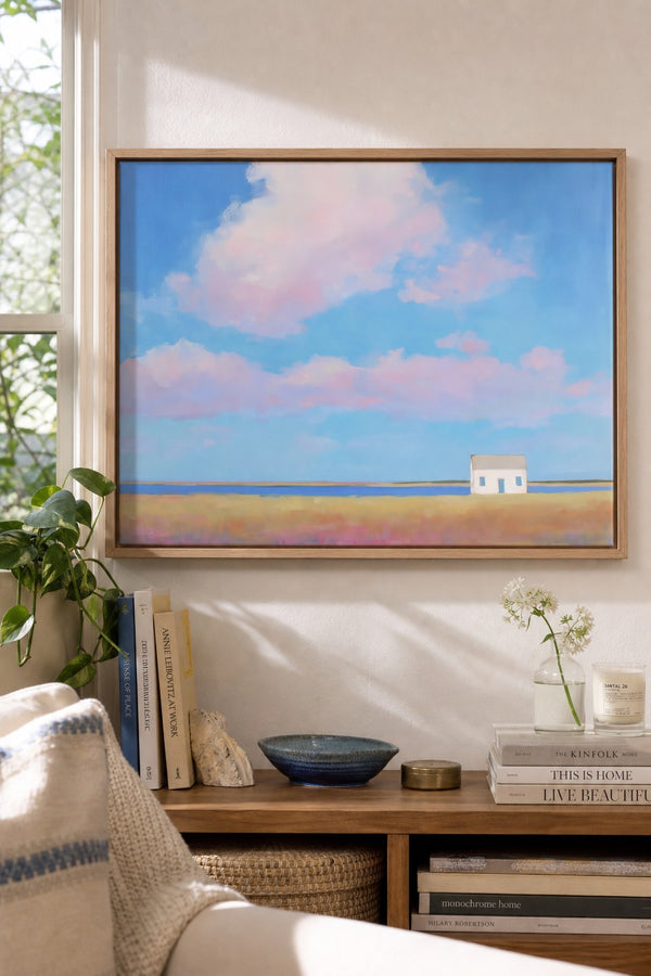Open Skies art print on white background