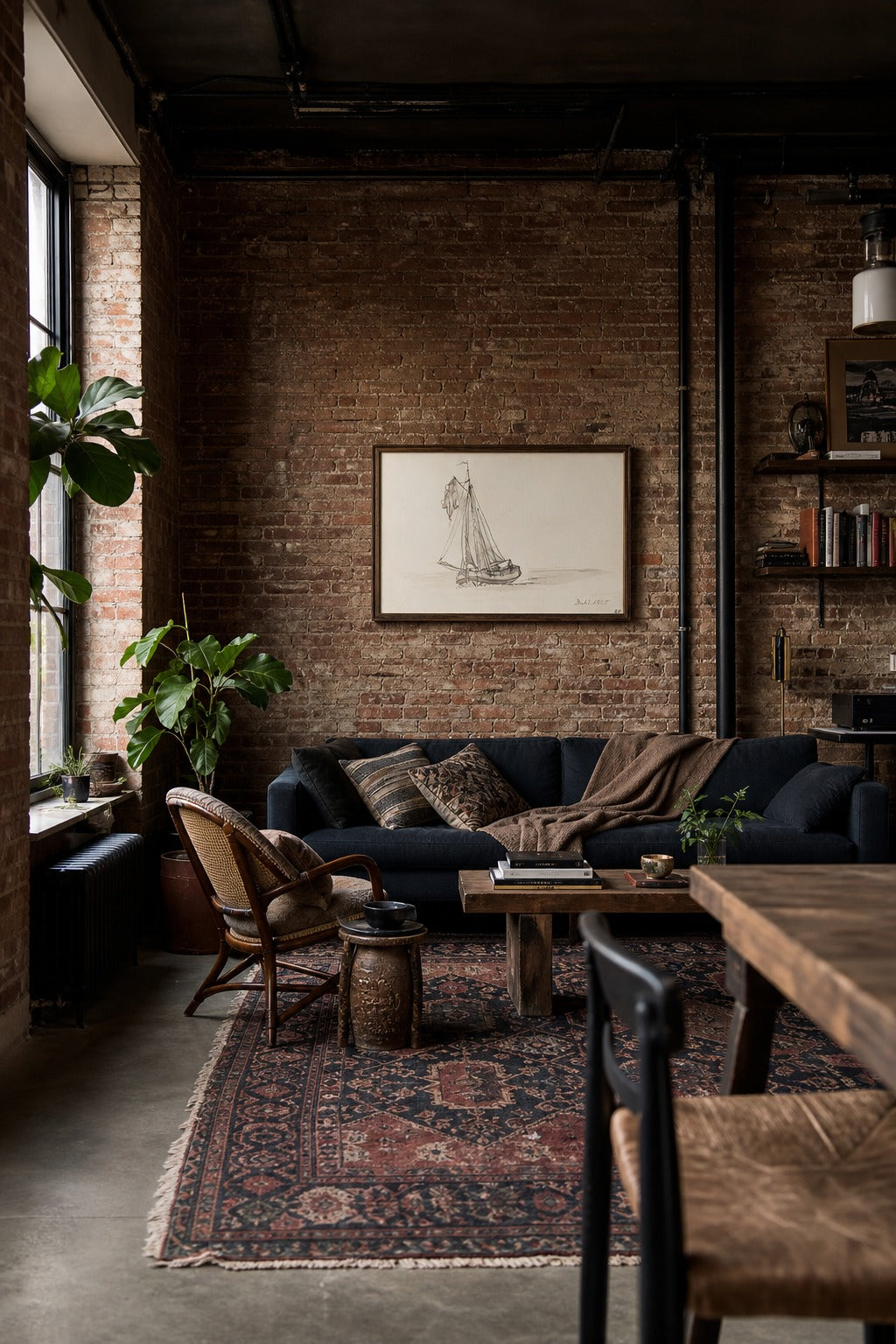 Open Water art print displayed in a modern interior