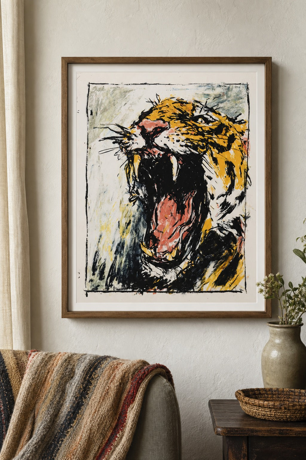 Open Wide art print on white background