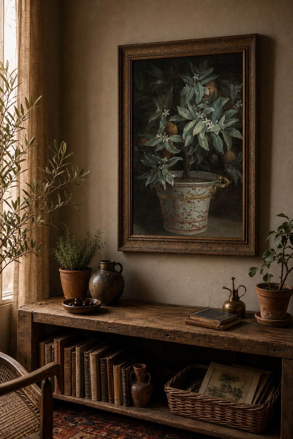 Orange Blossom art print, close-up detail view