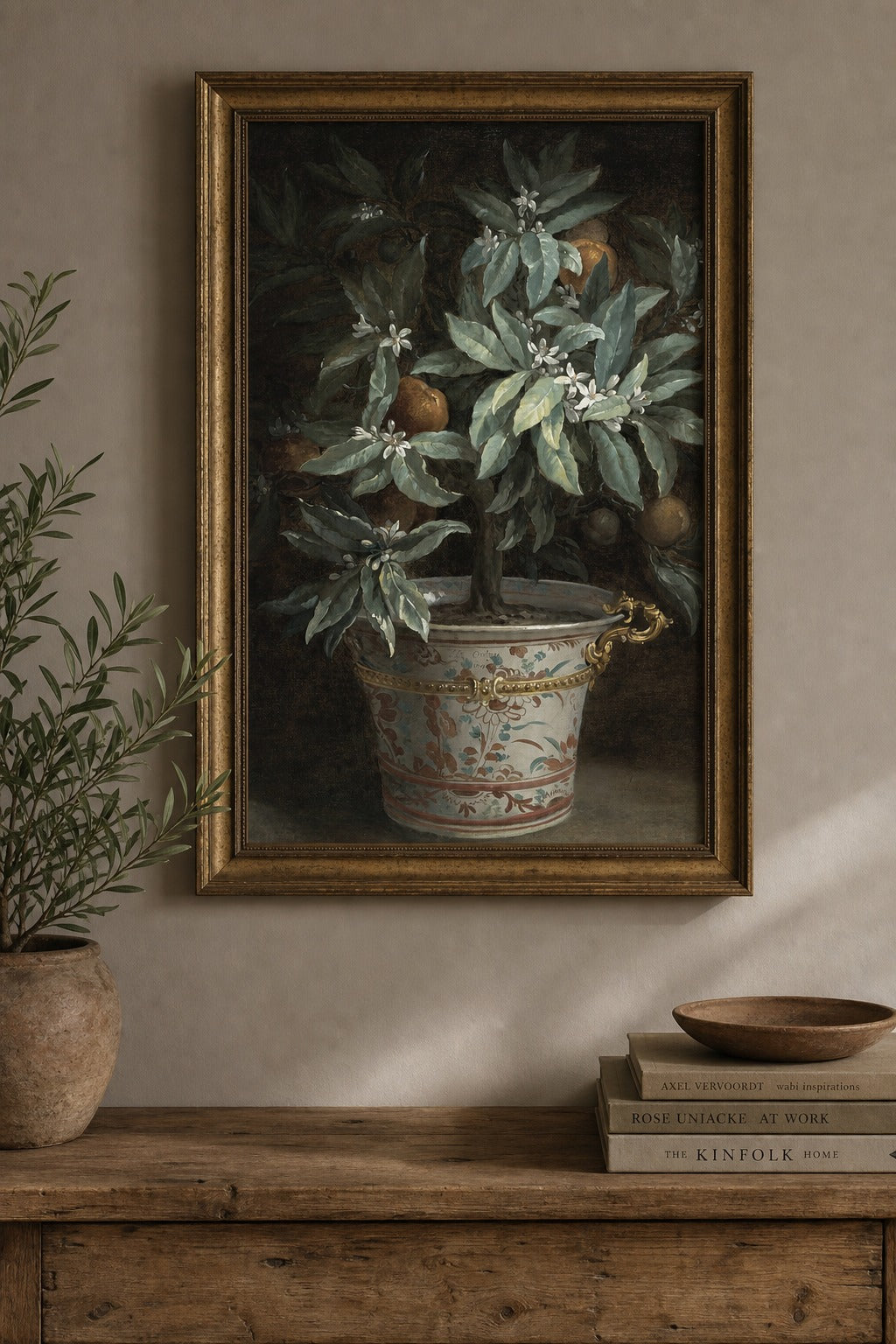 Orange Blossom art print on white background