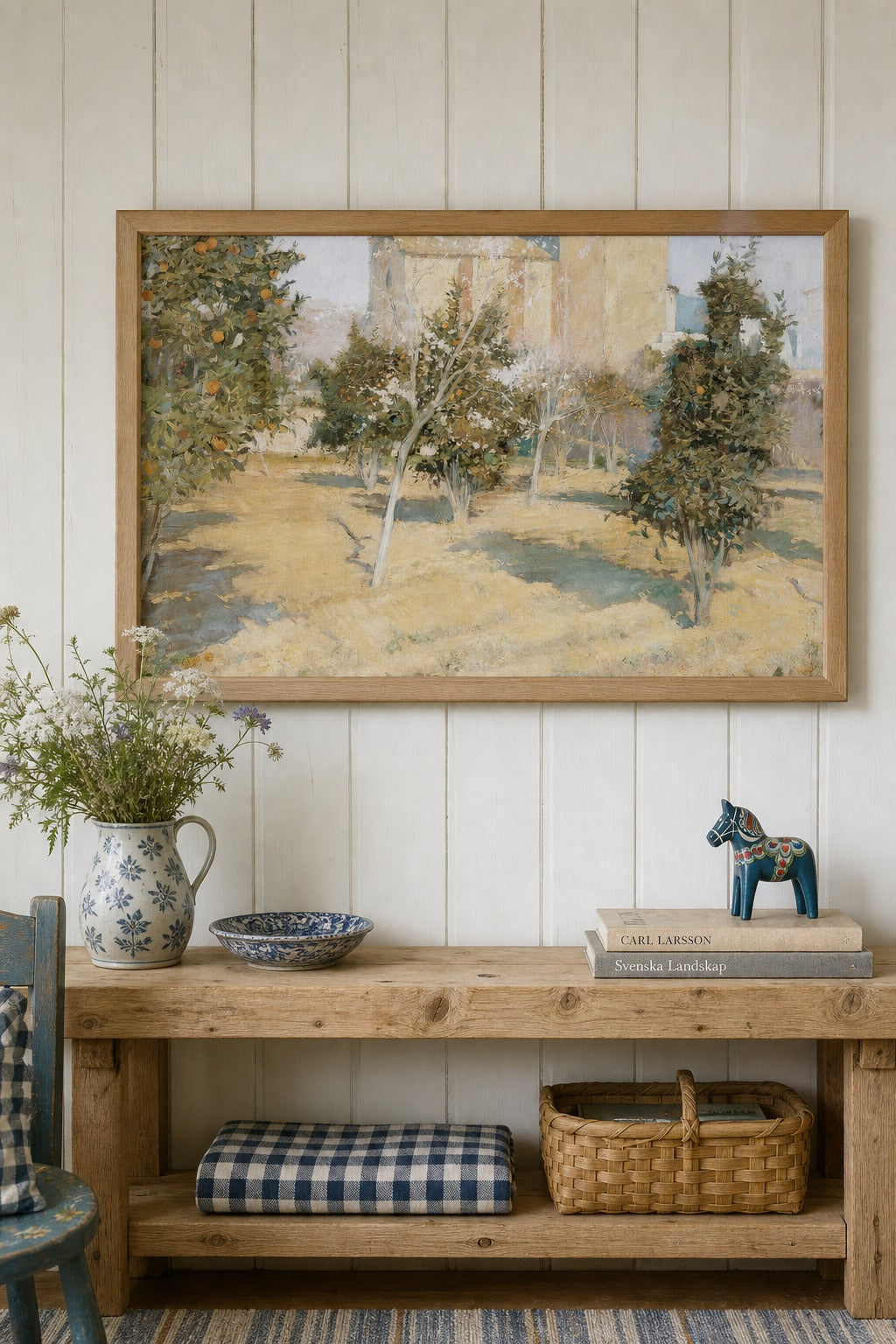 Orange Grove art print on white background