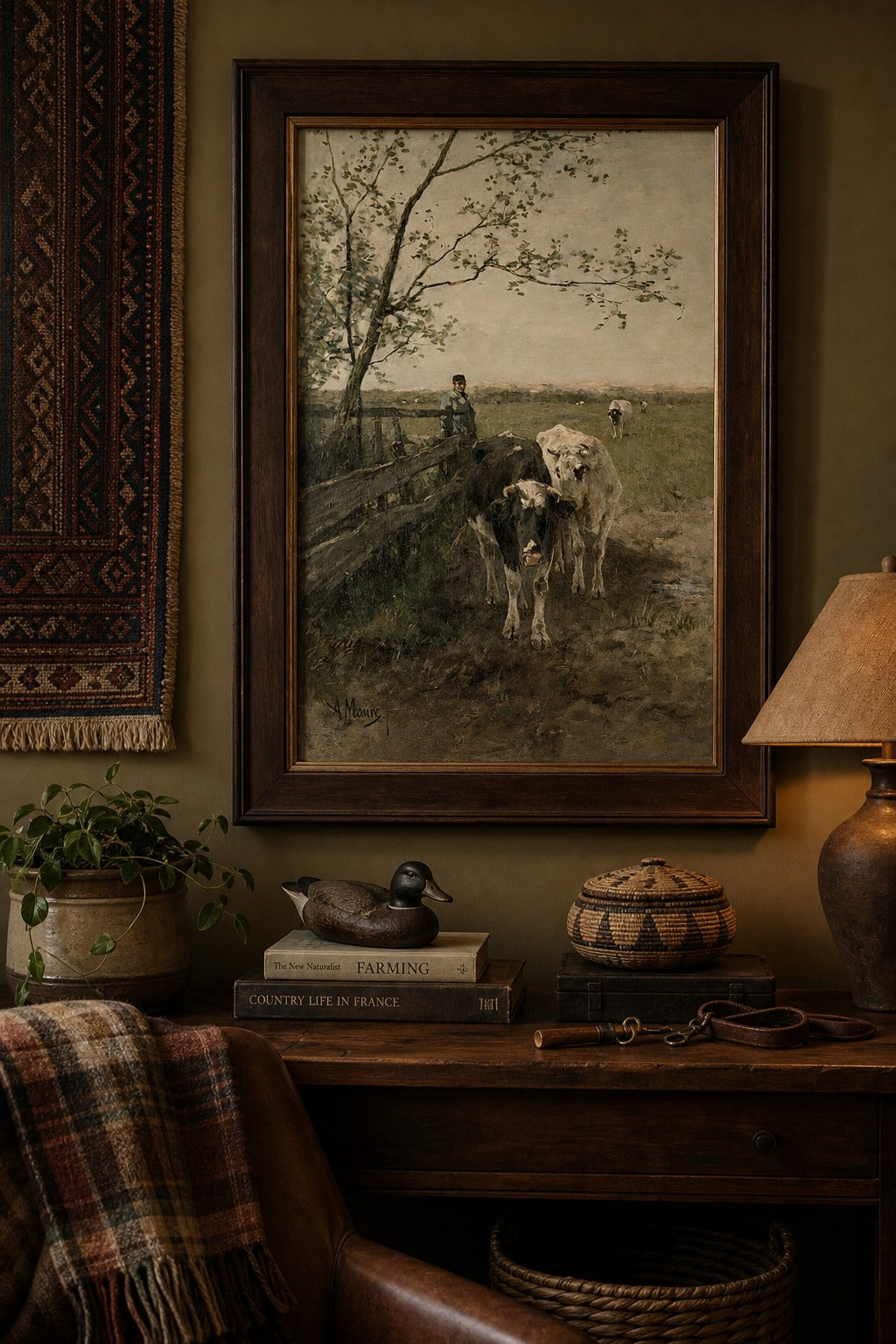 Pasture Gate art print, close-up detail view