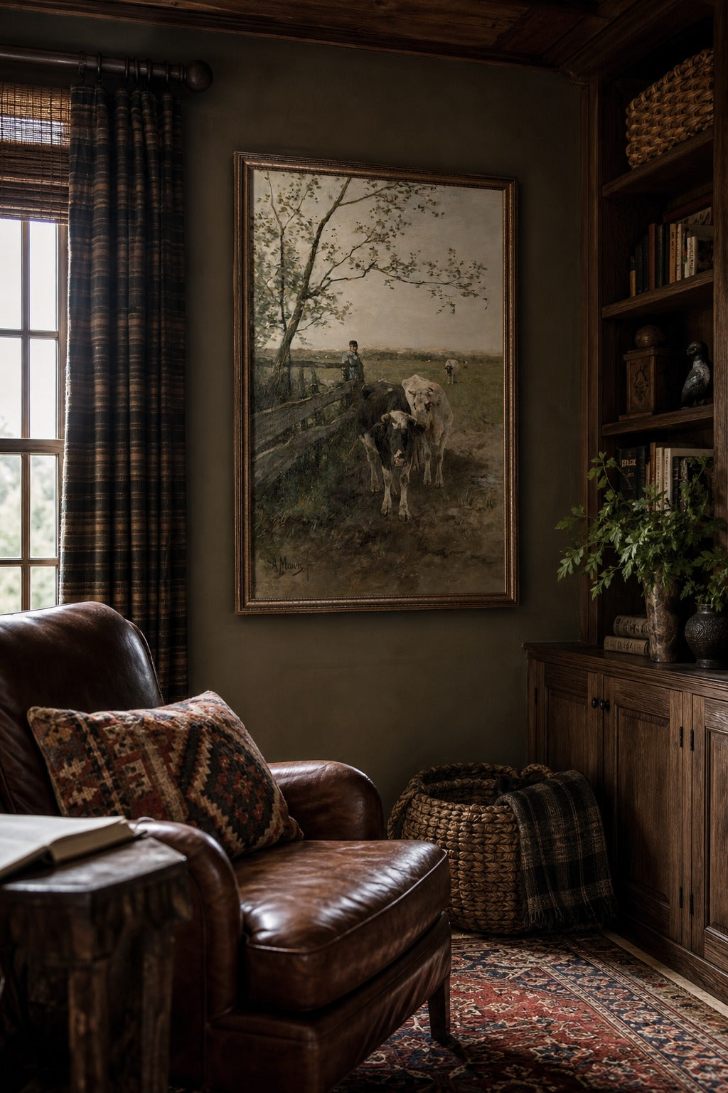Pasture Gate art print, angled perspective view