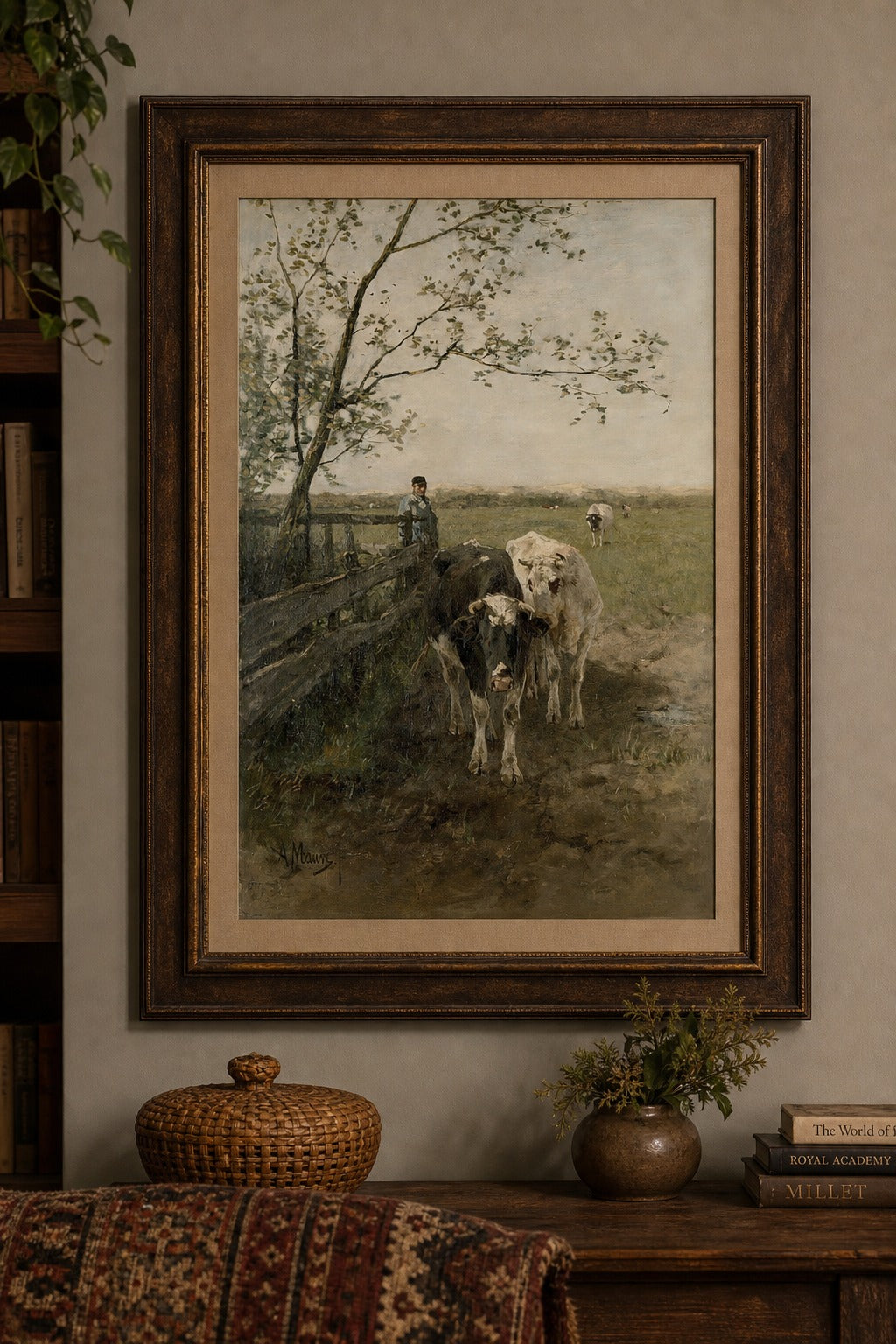 Pasture Gate art print on white background