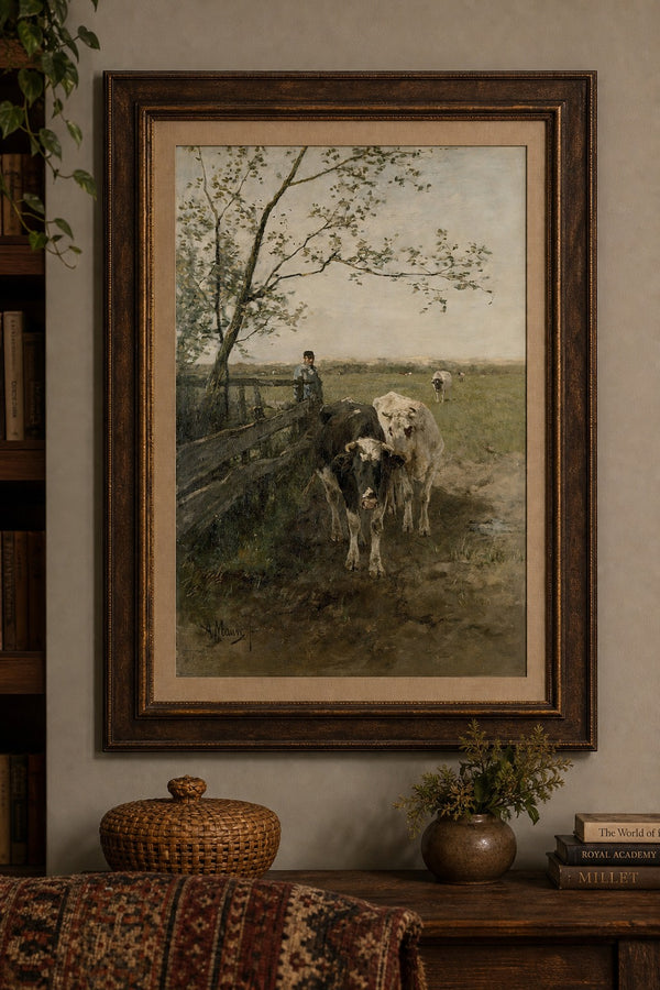 Pasture Gate art print on white background