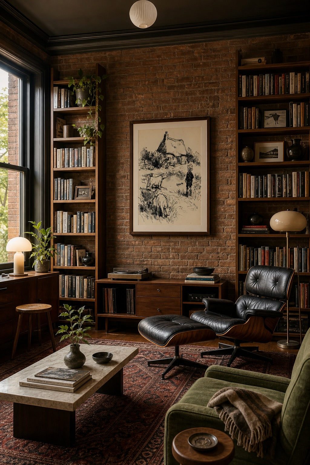 Pasture Lane art print displayed in a modern interior