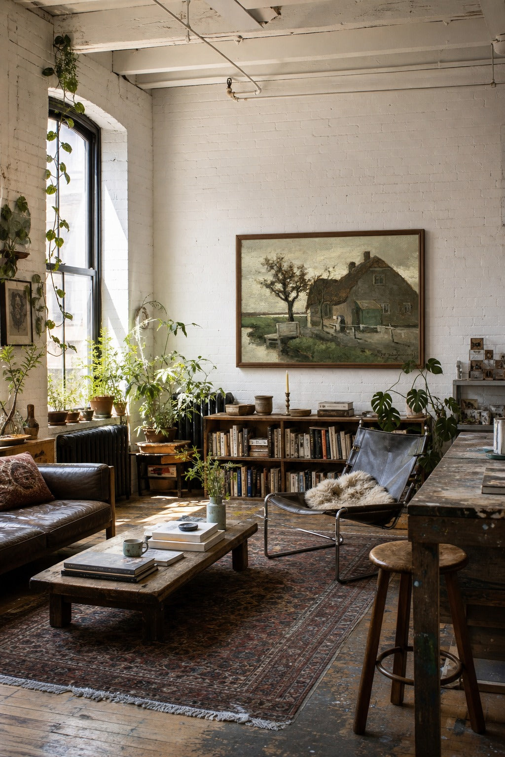 Polder Grey art print displayed in a modern interior