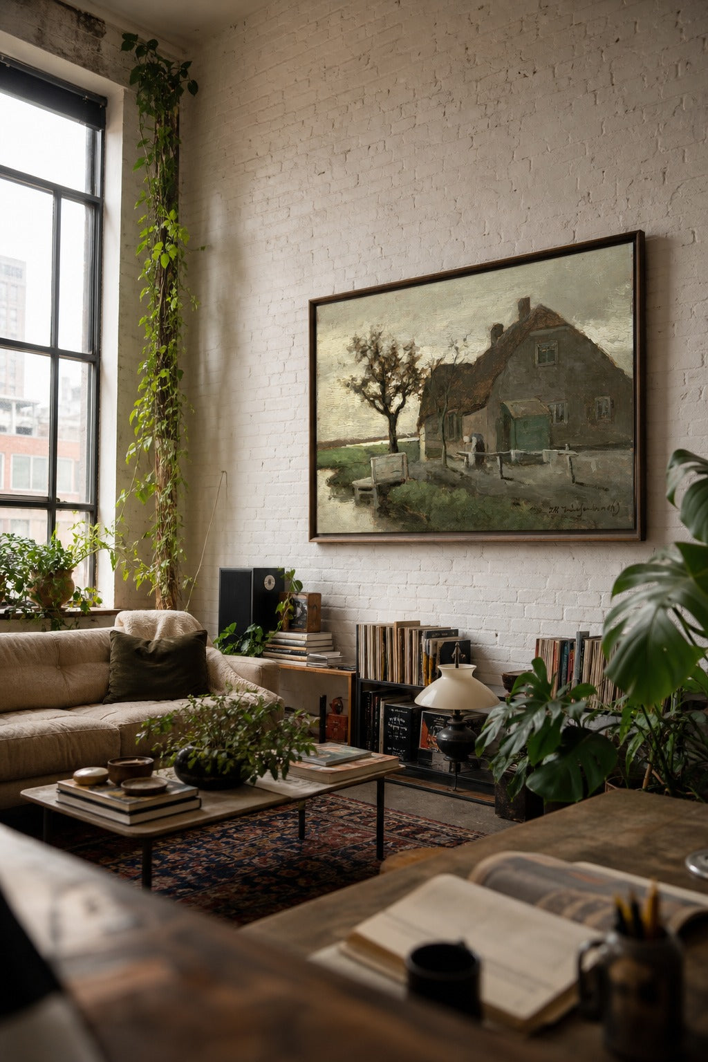 Polder Grey art print, angled perspective view