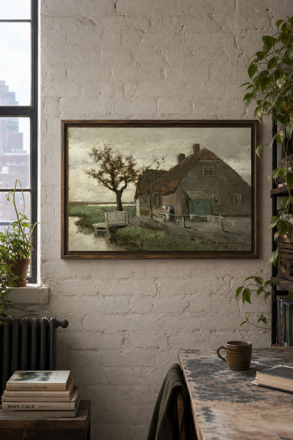 Polder Grey art print on white background